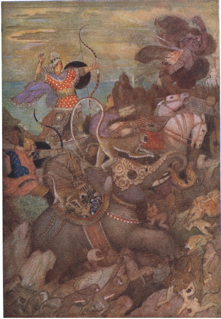 Rama launched at his foe a fearsome bolt by Evelyn Paul