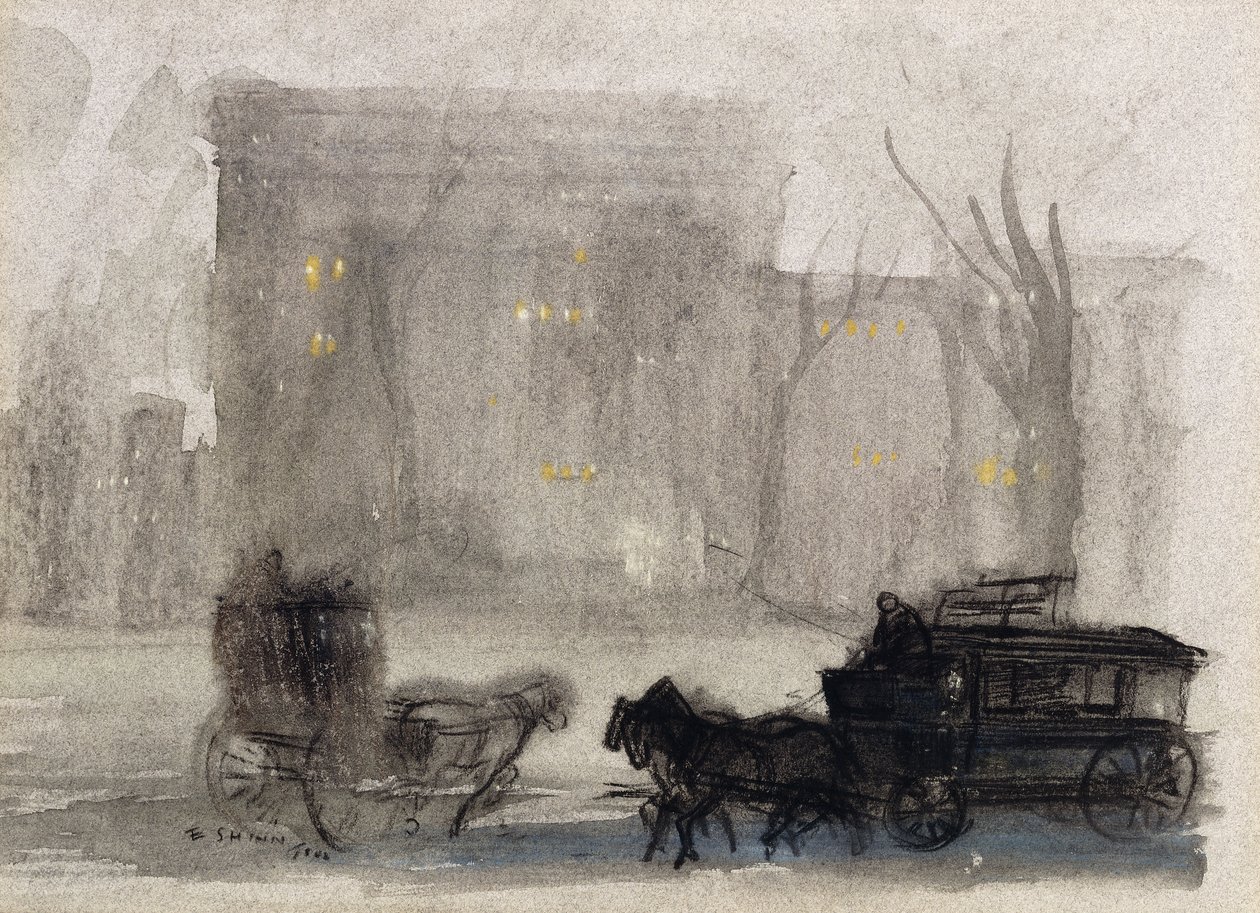 View of New York - Washington Square by Everett Shinn
