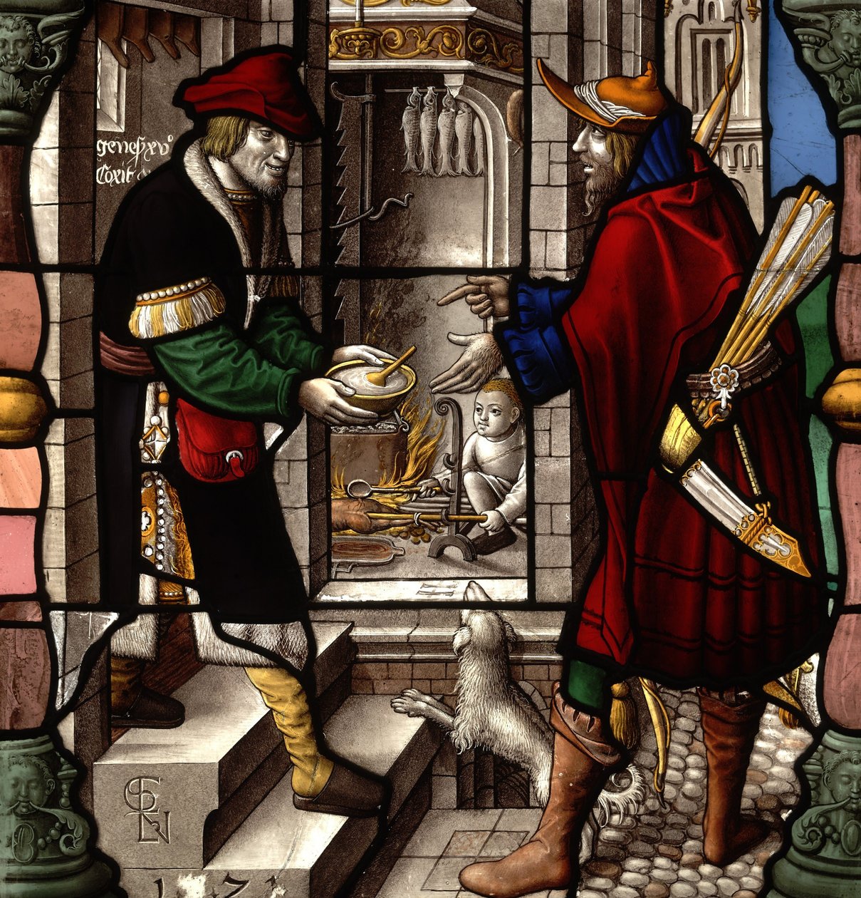 Esau Gives Up His Birthright; Jacob and Esau with the Bowl of Pottage by Everhard Rensig