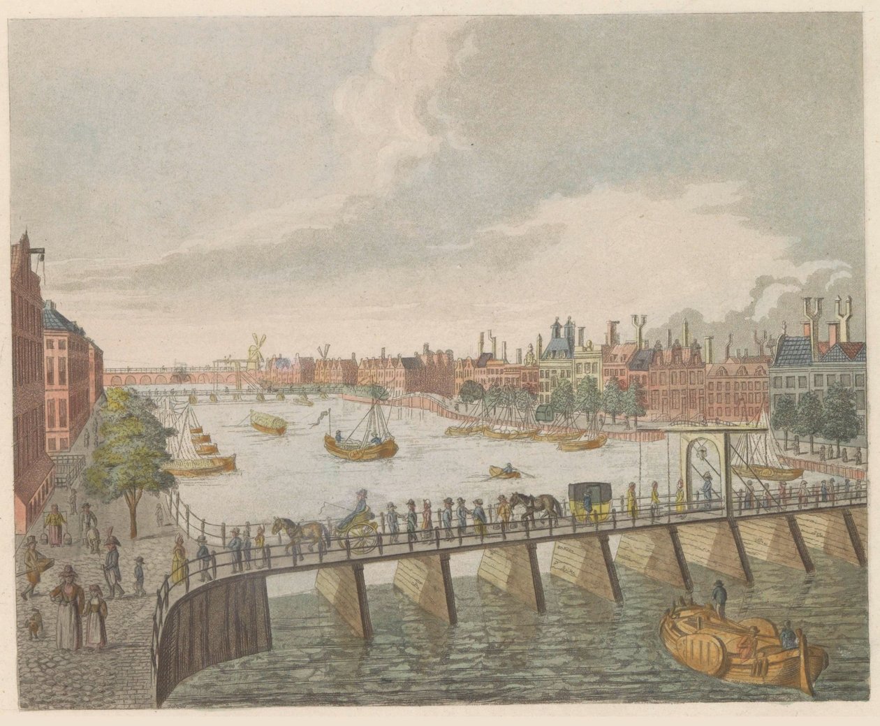 View of the Binnen-Amstel, ca. 1810-1813 by Evert Maaskamp