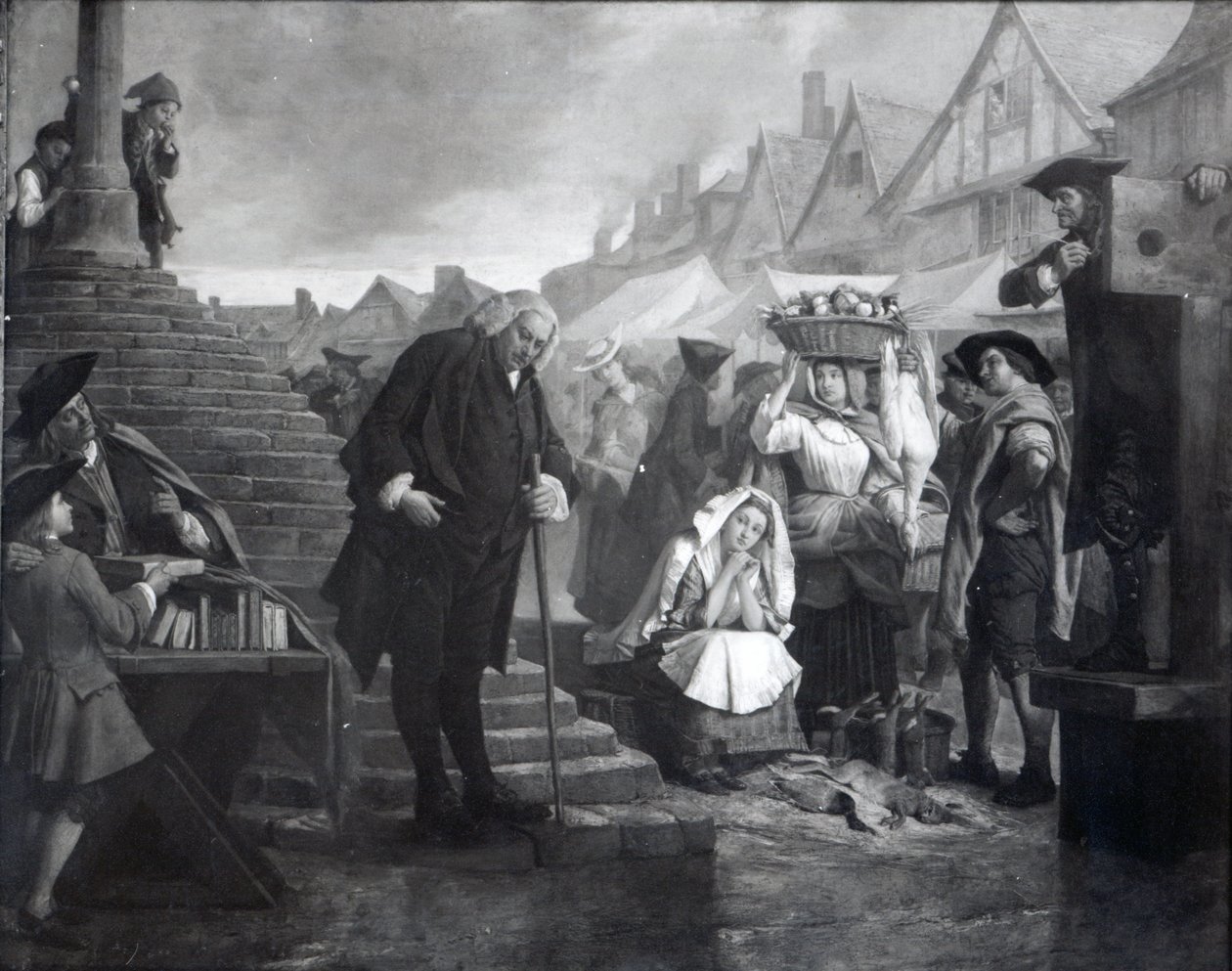 Dr. Johnson Doing Penance in the Market Place of Uttoxeter, 1869 by Eyre Crowe
