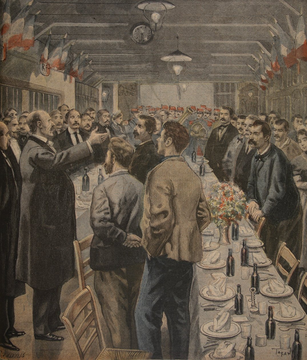 Dinners for the Workers of the Exposition Universelle, 1900, Illustration from 
