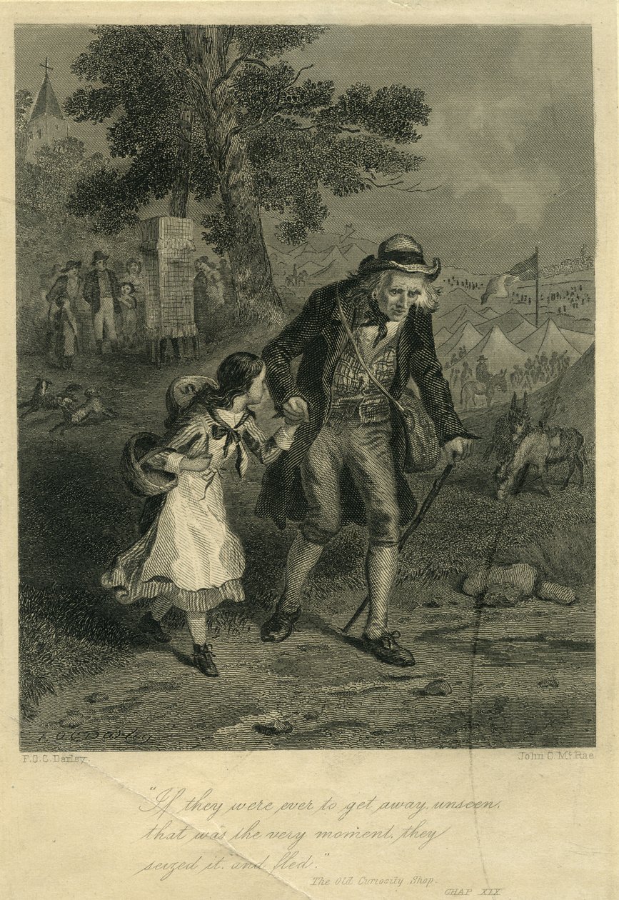 Old Curiosity Shop: Nell Trent and Grandfather by F.O.C. and McRae, C. John Darley