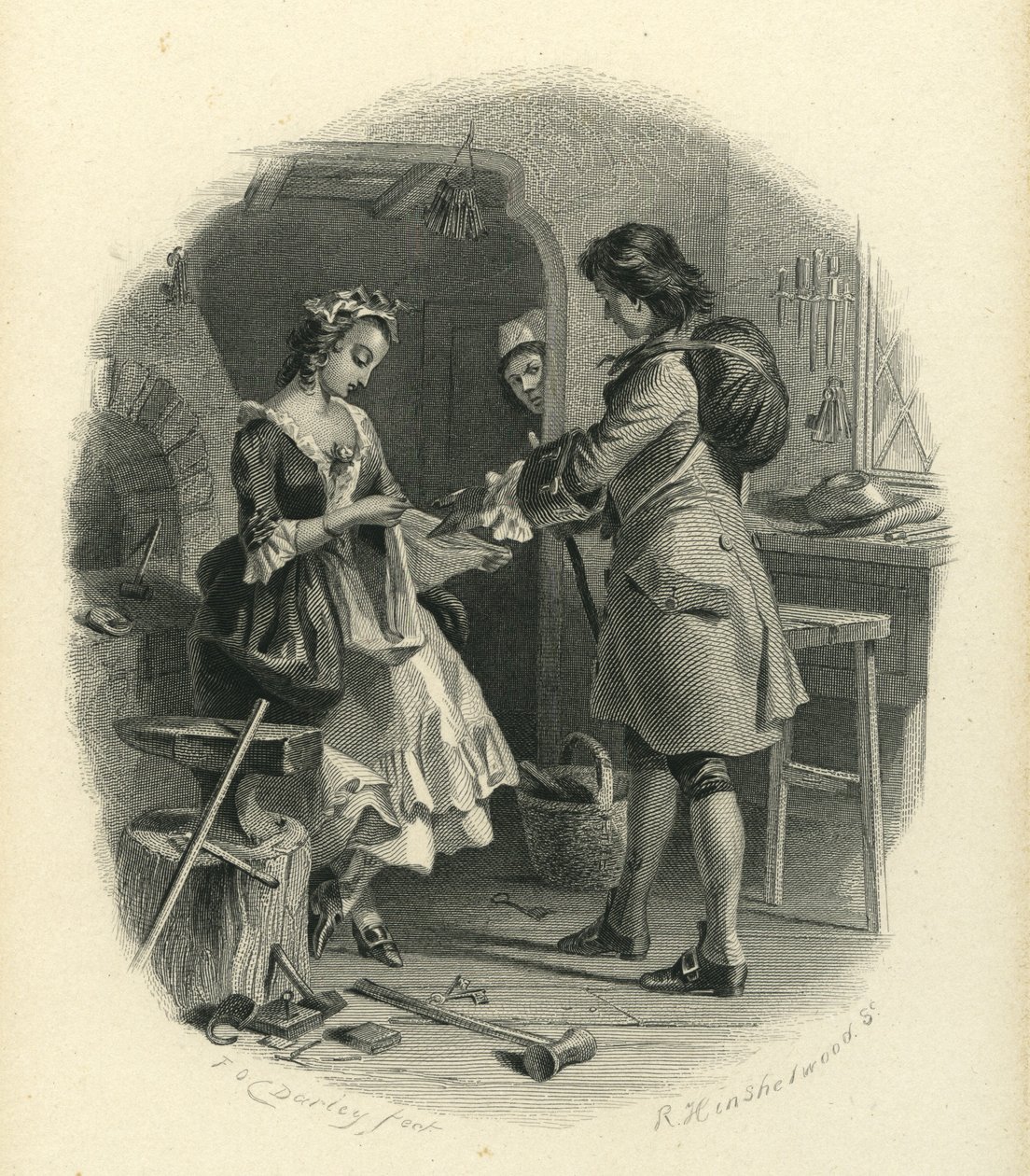 Barnaby Rudge: Dolly Varden and Joe Willet by F.O.C. and McRae, C. John Darley