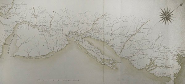 General map of the camps and marches of the army in America on the orders of Rochambeau (detail) by F. Dubourg