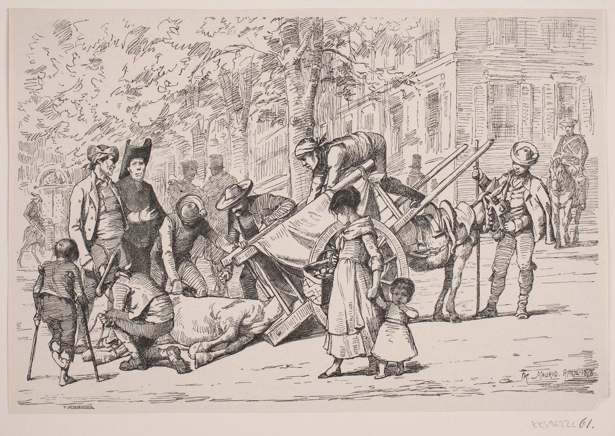 Street Scene from Madrid by F. Hendriksen