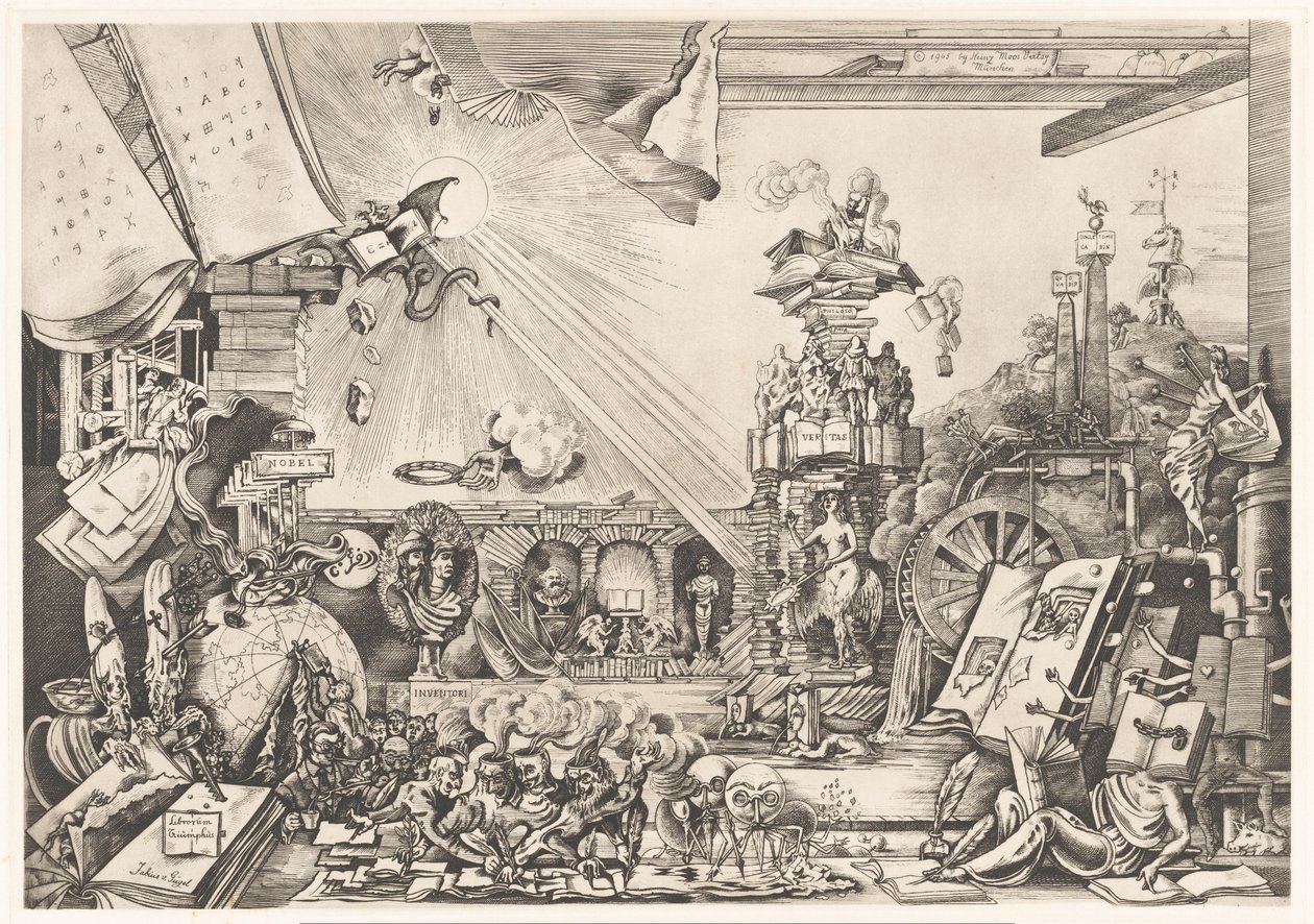 Surrealistic Representation by Fabius von Gugel (signed by artist)