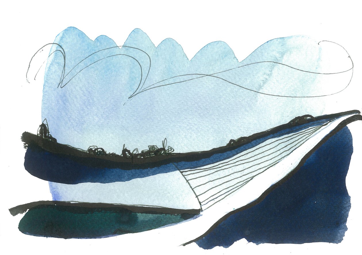 Whalebacked Hills, 2017 by Faye Bridgwater