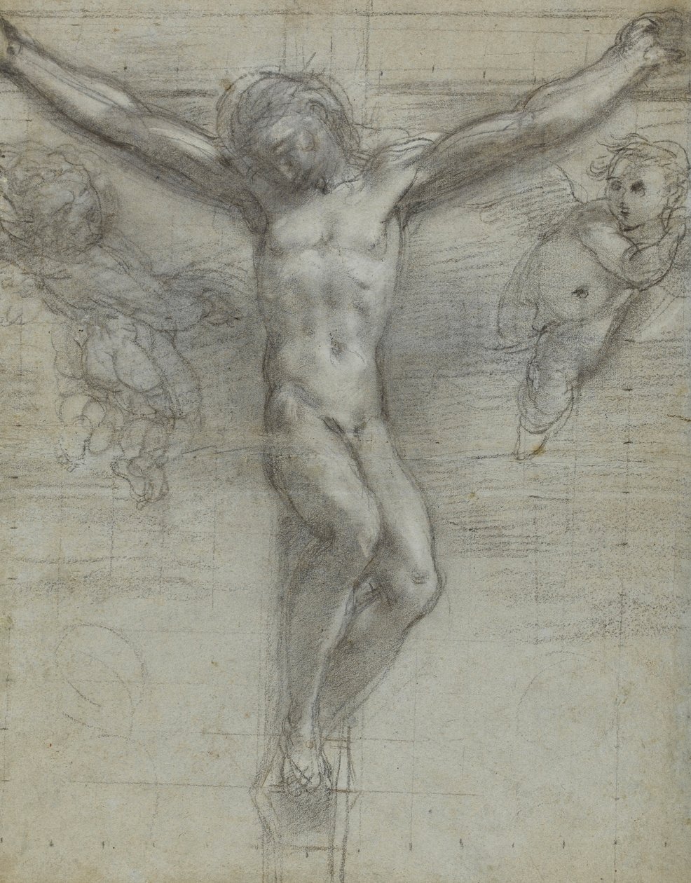 A Study of Christ on the Cross with Two Angels by Federico Barocci