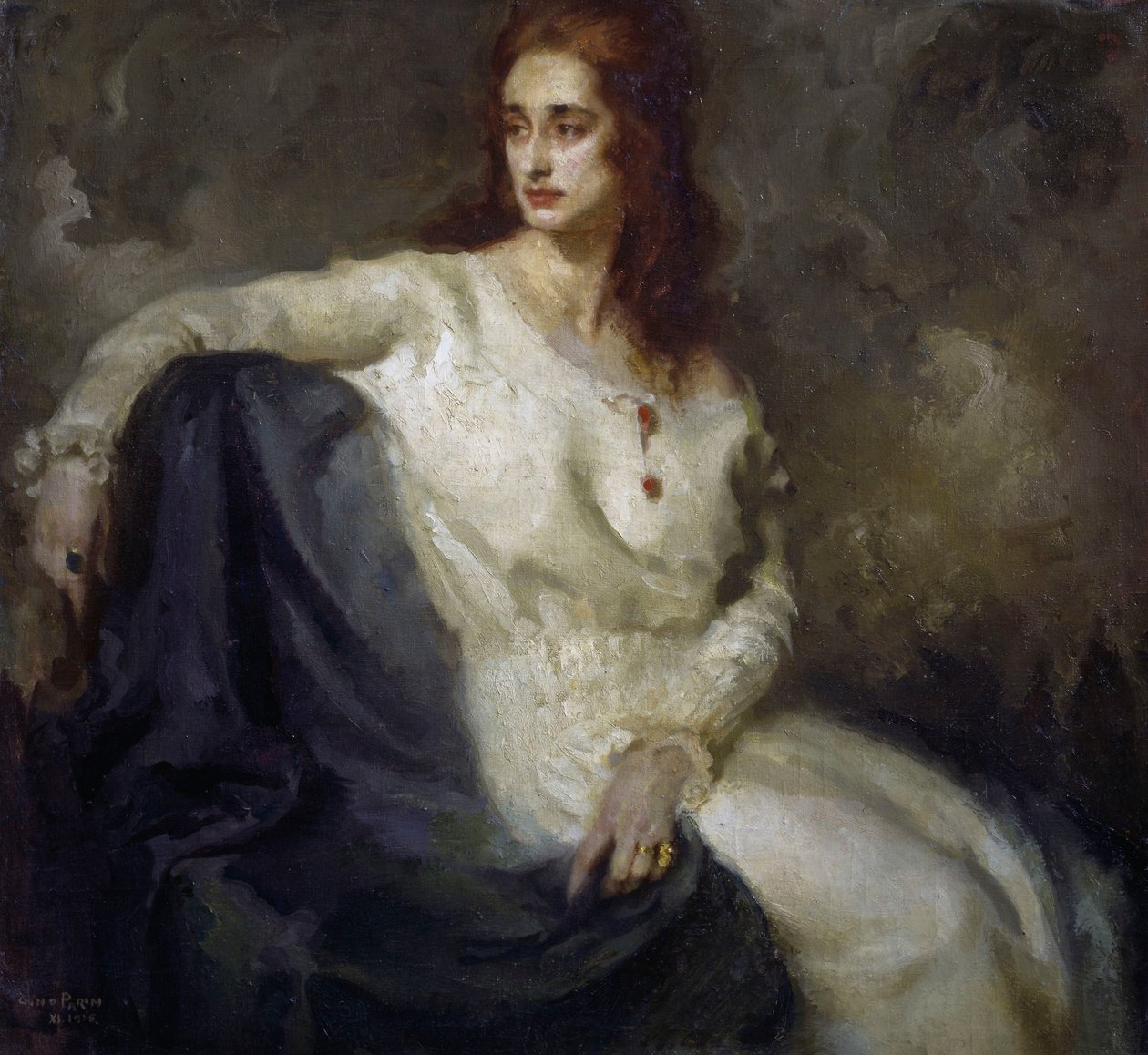 Lady in white (Dama in bianco) 1915 by Federico Guglielmo Jehuda Pollack