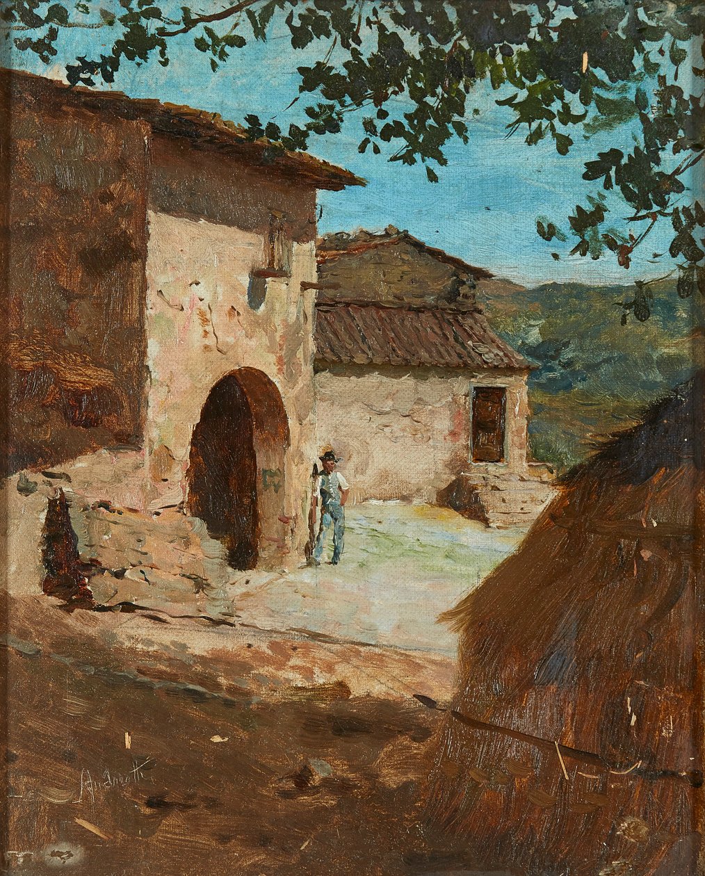 A Moments Rest in the Sun by Federigo (attr.to) Andreotti