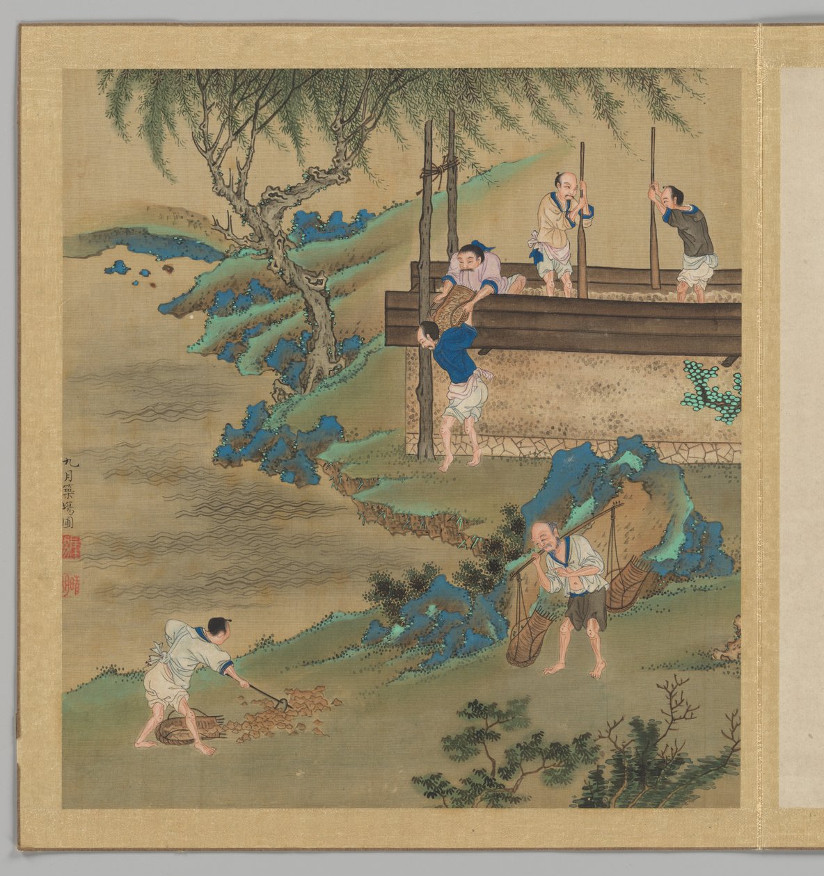 Odes of the State of Bin: The Seventh Month by Fei Qinghu (fl.late18th-early 19th century)