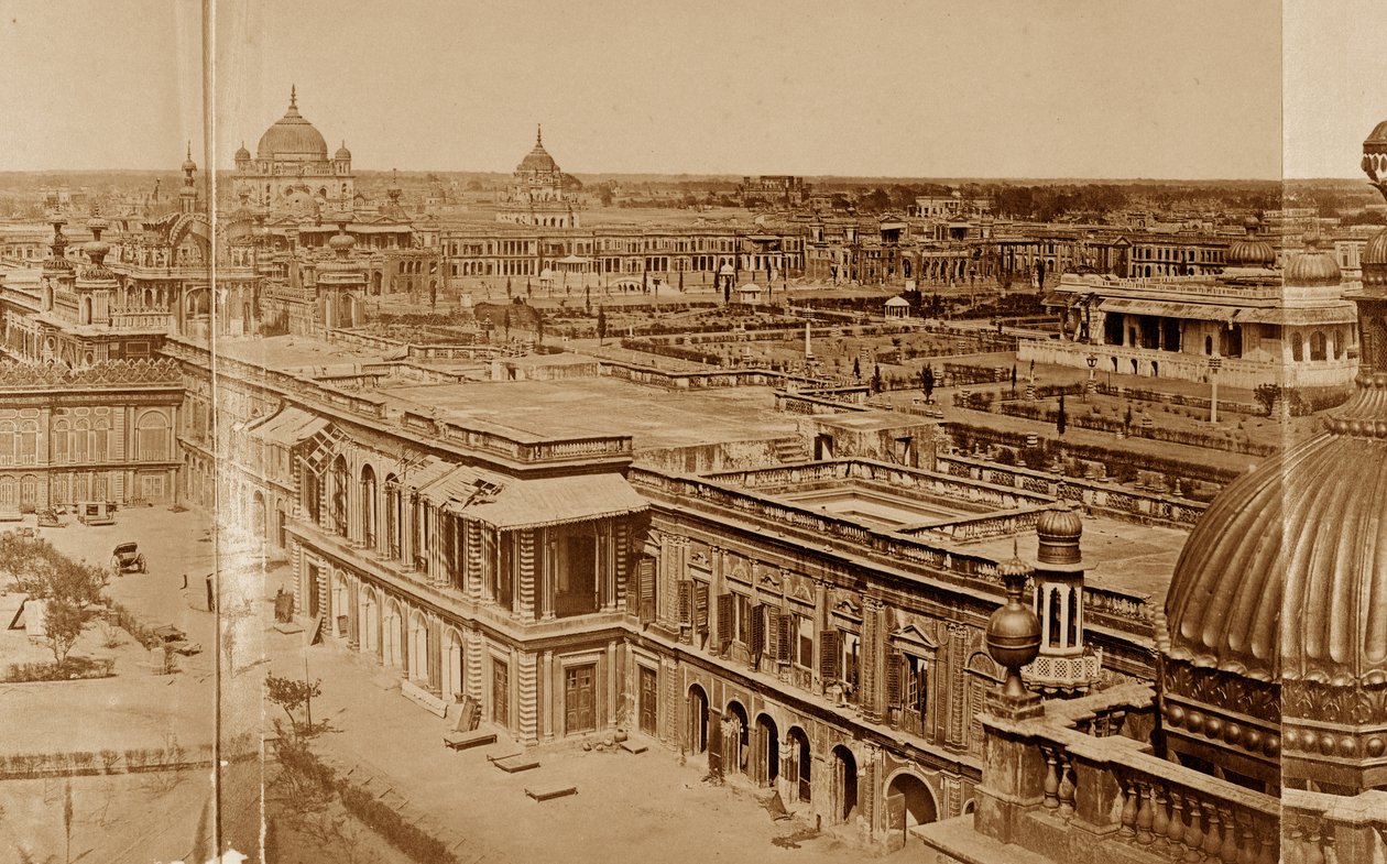 Panoramic View of the Courtyards of the Residency, Lucknow by Felice Beato