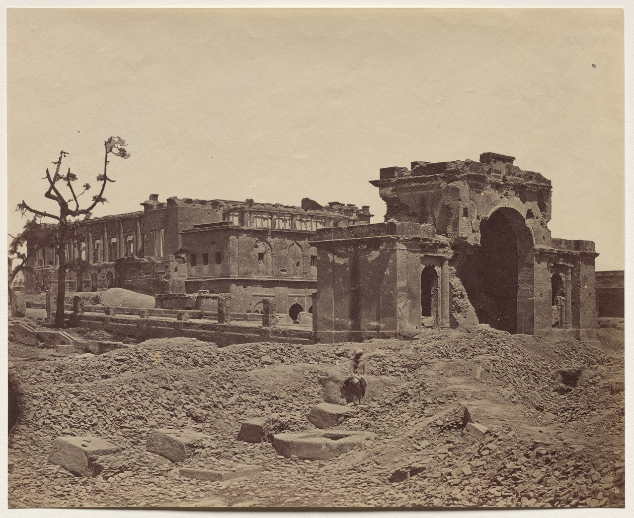 Gateway and Banquetting Room Inside the Residency, Used as Hospital by the Garrison by Felice A. Beato