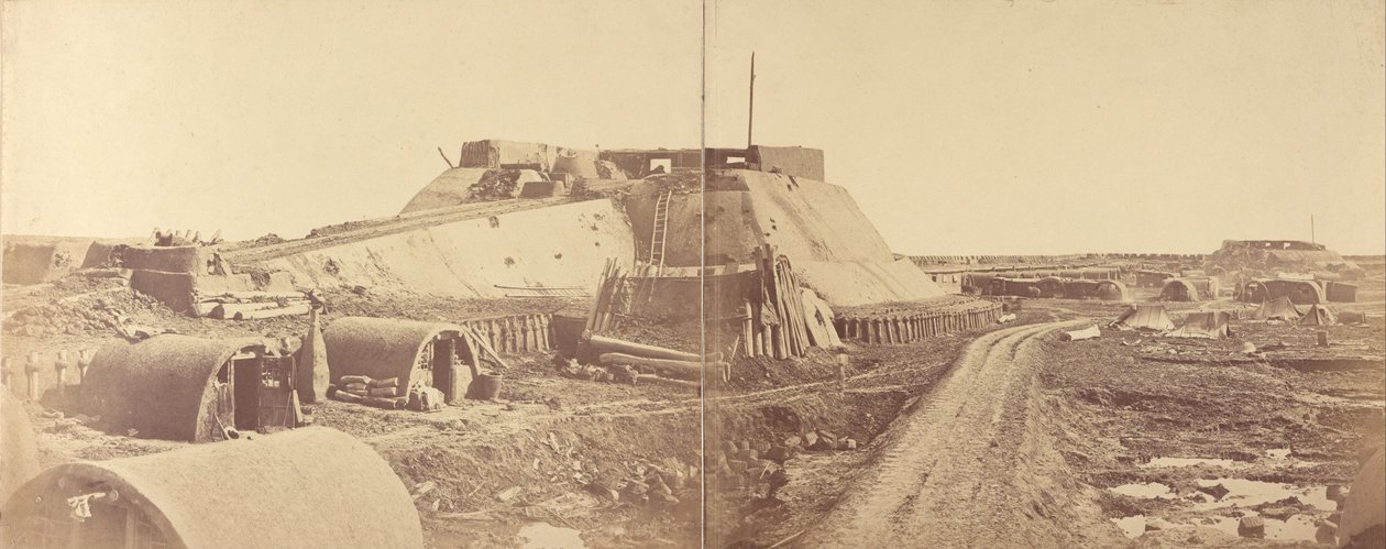 Interior of the Angle of Taku North Fort by Felice Beato
