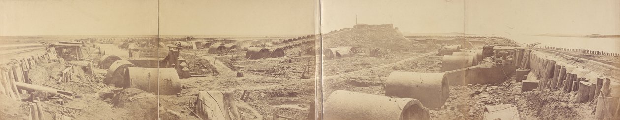 Rear of the Taku North Fort After Its Capture Showing the Retreat of the Chinese Army by Felice Beato