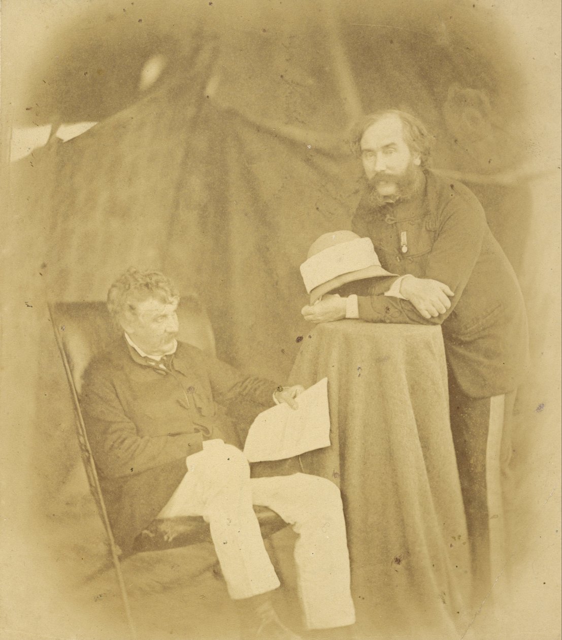 Sir Henry Drury Harness, K.C.B., Colonel Commandant, Royal Engineers and Colonel Robert Abercromby by Felice Beato