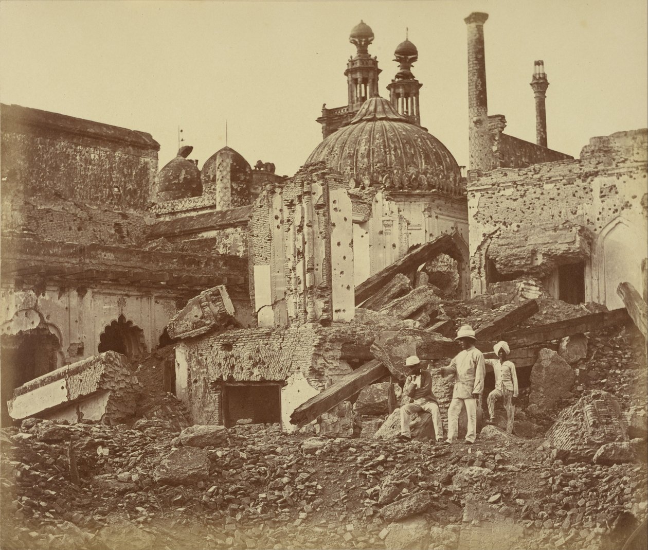 The Mine in the Chattar Manzil Exploded by the Enemy at the First Attack of General Henry Havelock by Felice Beato