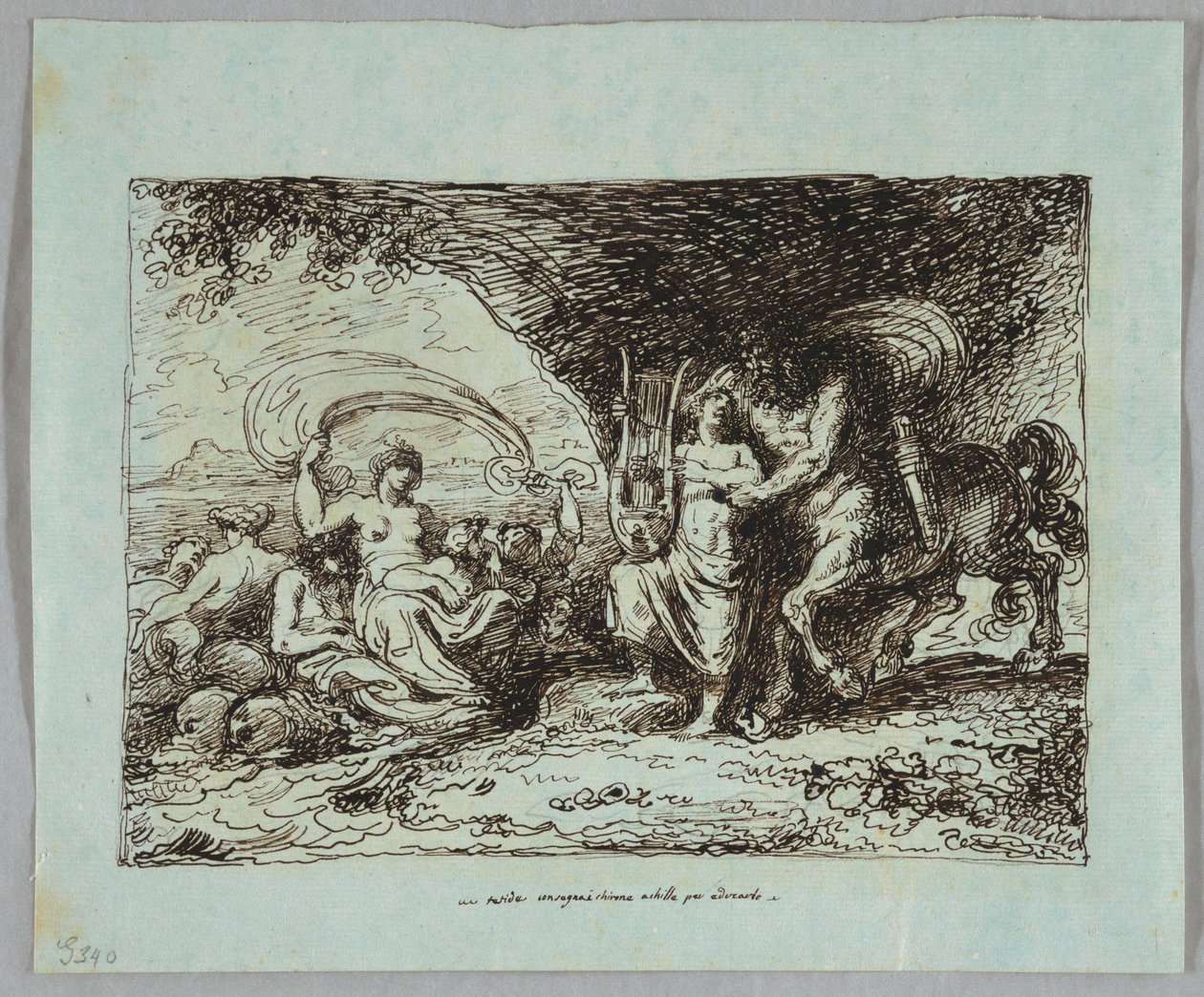 Achilles Taught by Centaur Chiron How to Play Lyre by Felice Giani