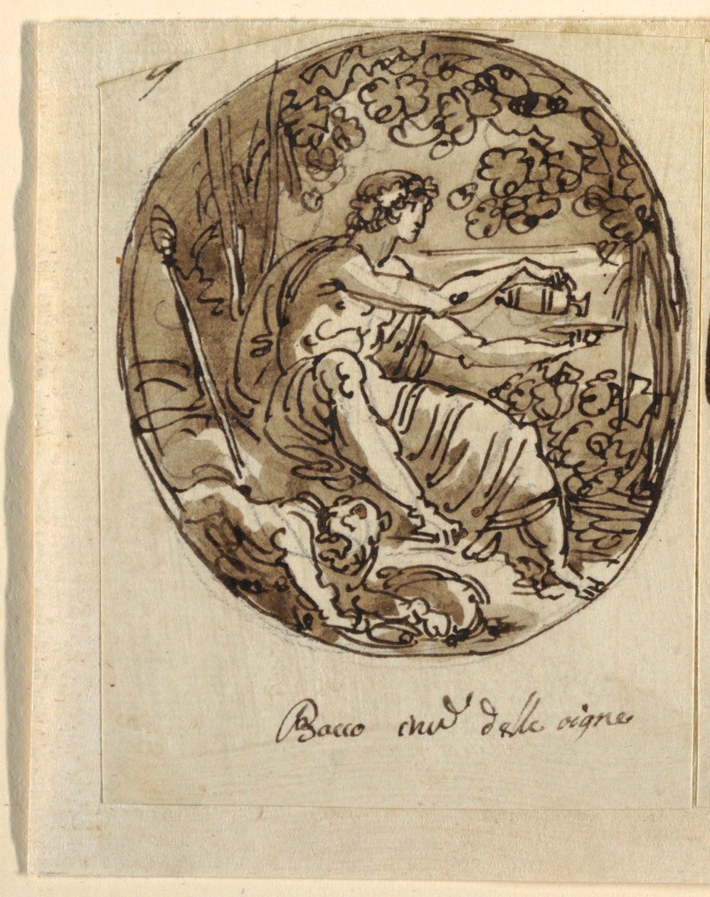 Bacchus, Design for Vaulted Ceiling, Sala dei Legislatori, Palazzo Conti-Sinibaldi, Faenza by Felice Giani