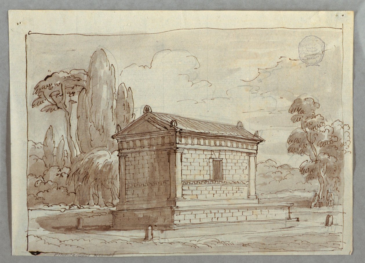 Classical Temple in a Landscape by Felice Giani