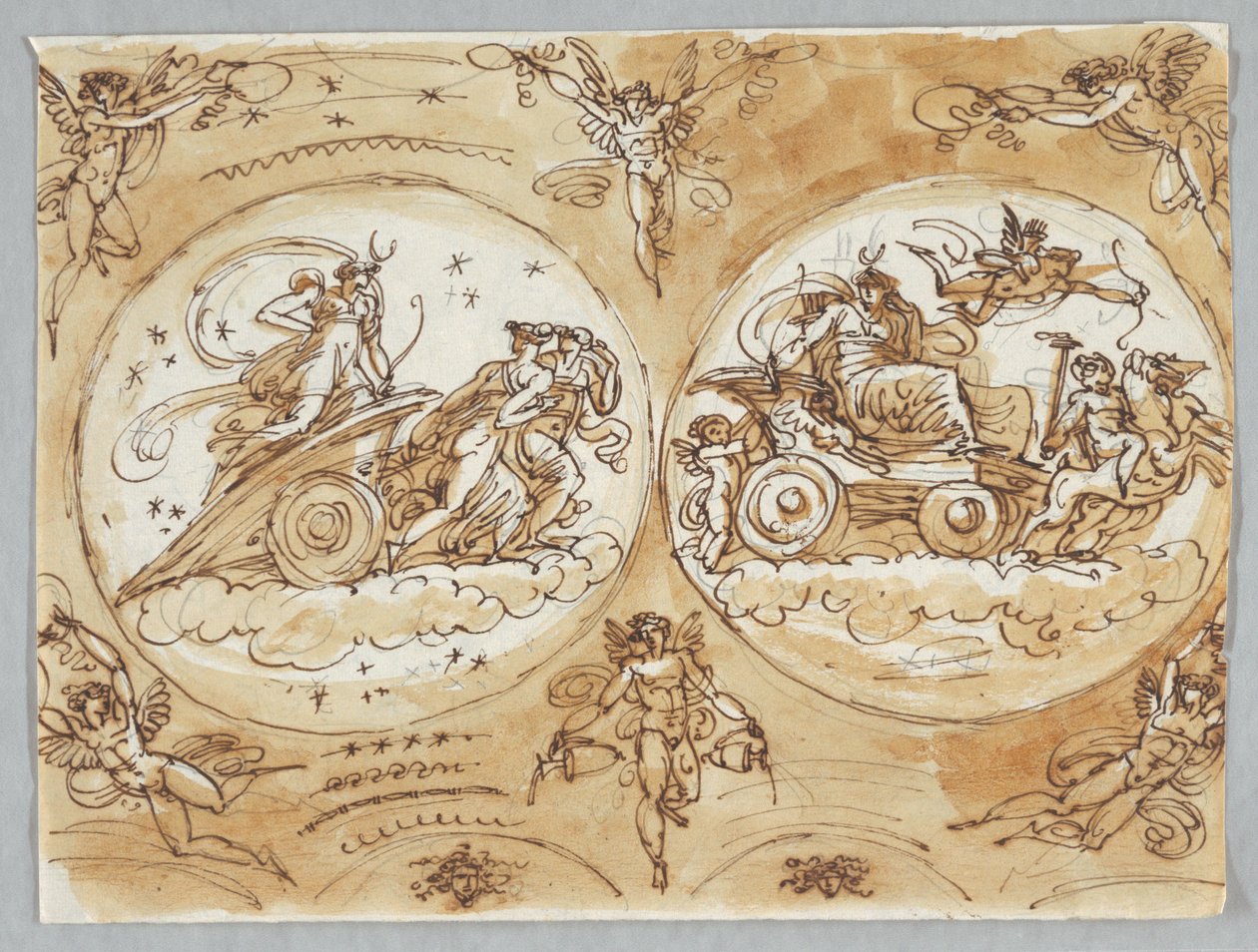 Design with Classical and Winged Figures by Felice Giani