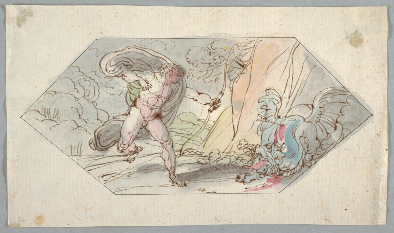 Apollo kills the Python, 1796–98 by Felice Giani