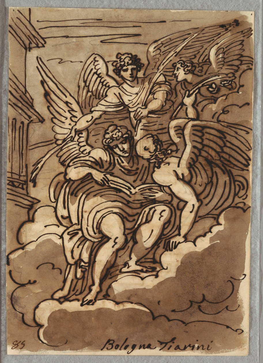St. Paul in the Clouds with Angels and Palms by Felice Giani