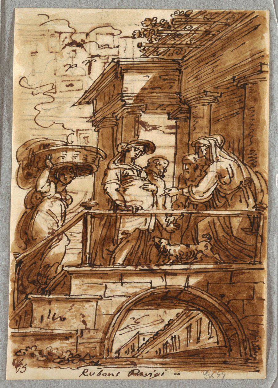 Study of the Visitation, After Peter Paul Rubens by Felice Giani
