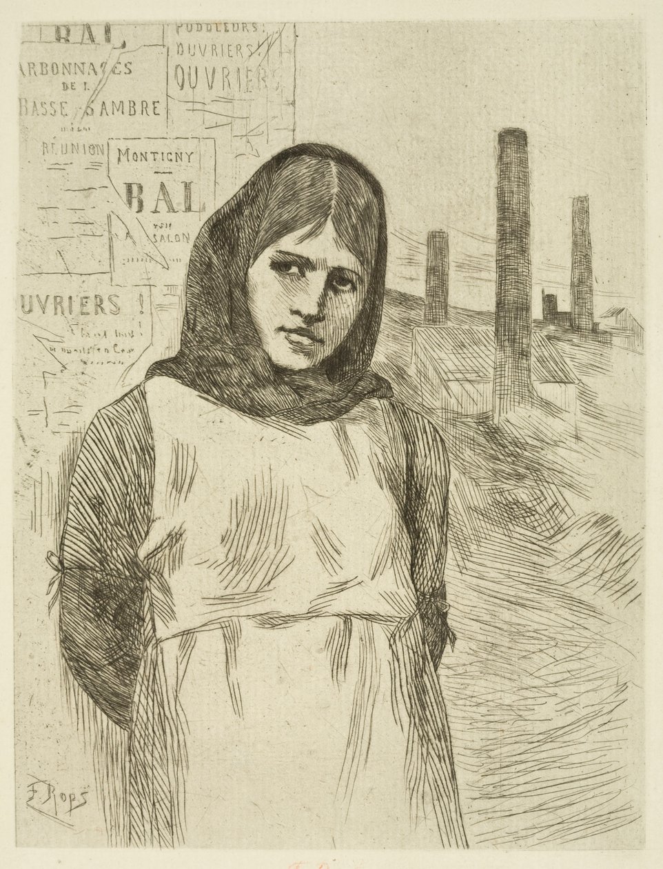 The Strike (The Woman Coal Burner) by Félicien Rops
