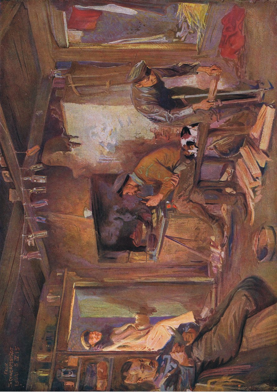 Domestically Settled in Enemy Territory, Illustration from Hindenburg, 1922 by Felix Schwormstadt