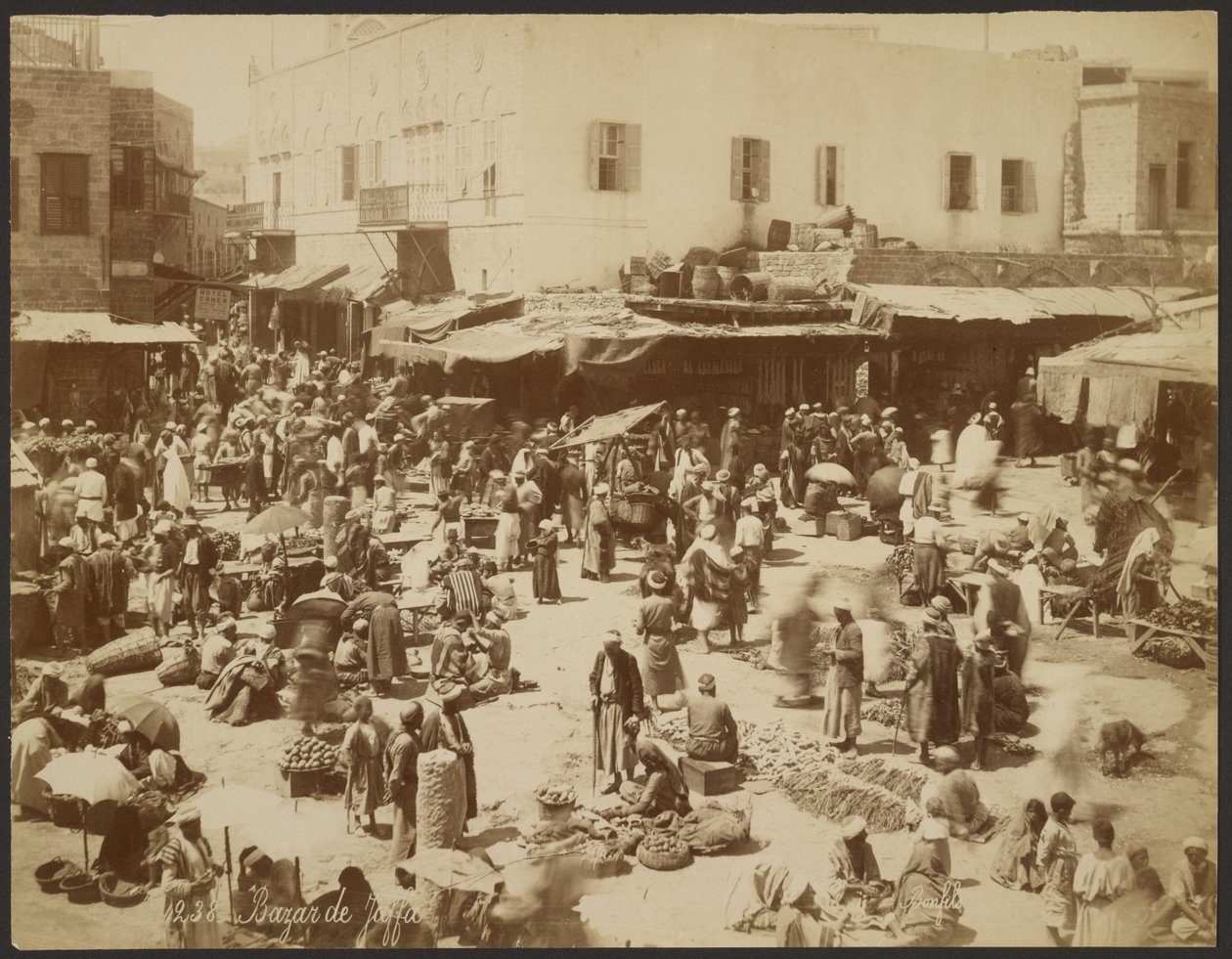 Jaffa Bazaar by Félix Bonfils