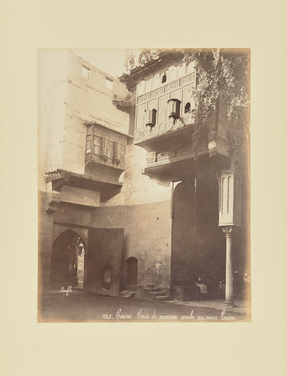 Cairo - Courtyard of an Arab House in Old Cairo by Félix Bonfils