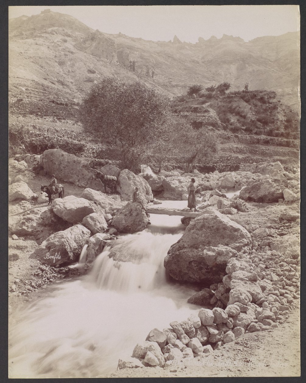 Course of the Kadisha, Mount Lebanon by Félix Bonfils