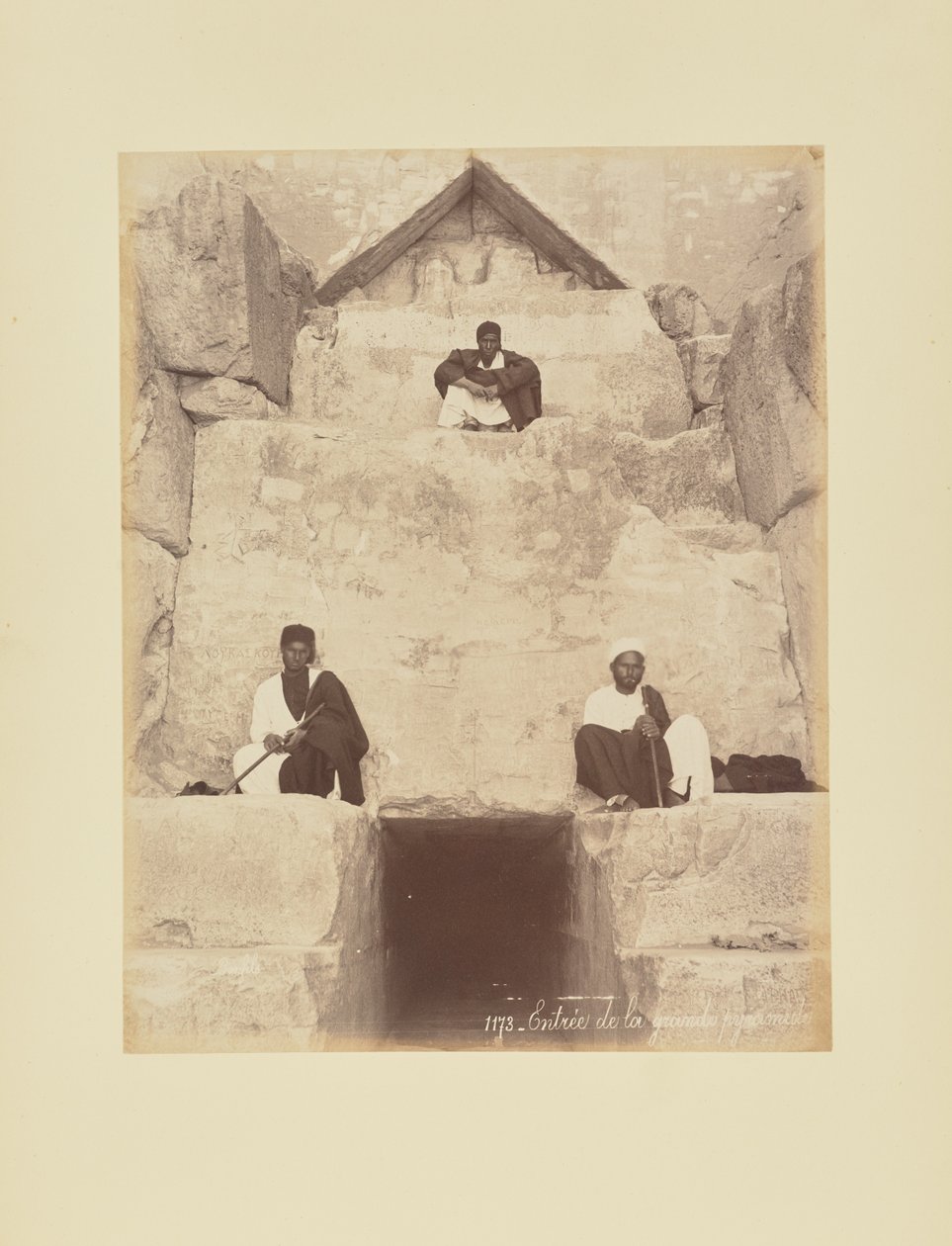 Entrance of the Great Pyramid by Félix Bonfils