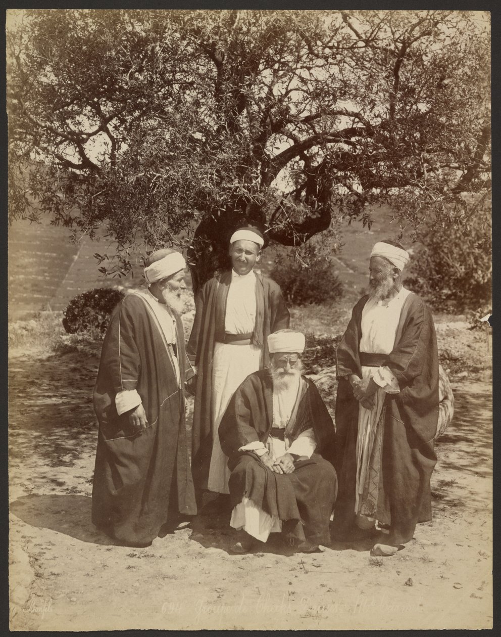 Group of Druze Sheikhs: Mt. Carmel by Félix Bonfils