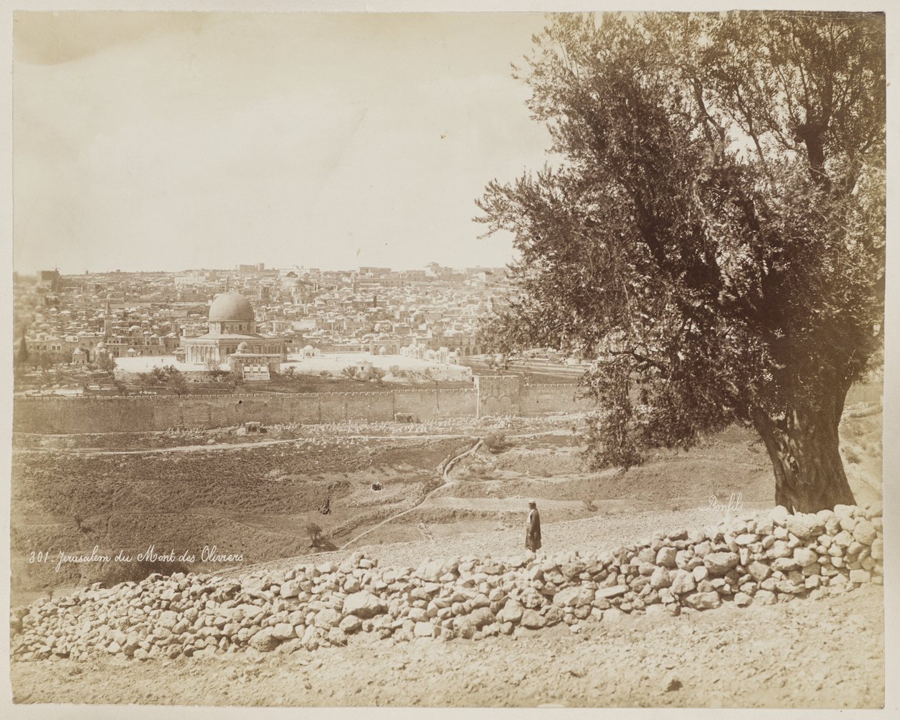 Jerusalem from the Mount of Olives #301 by Félix Bonfils