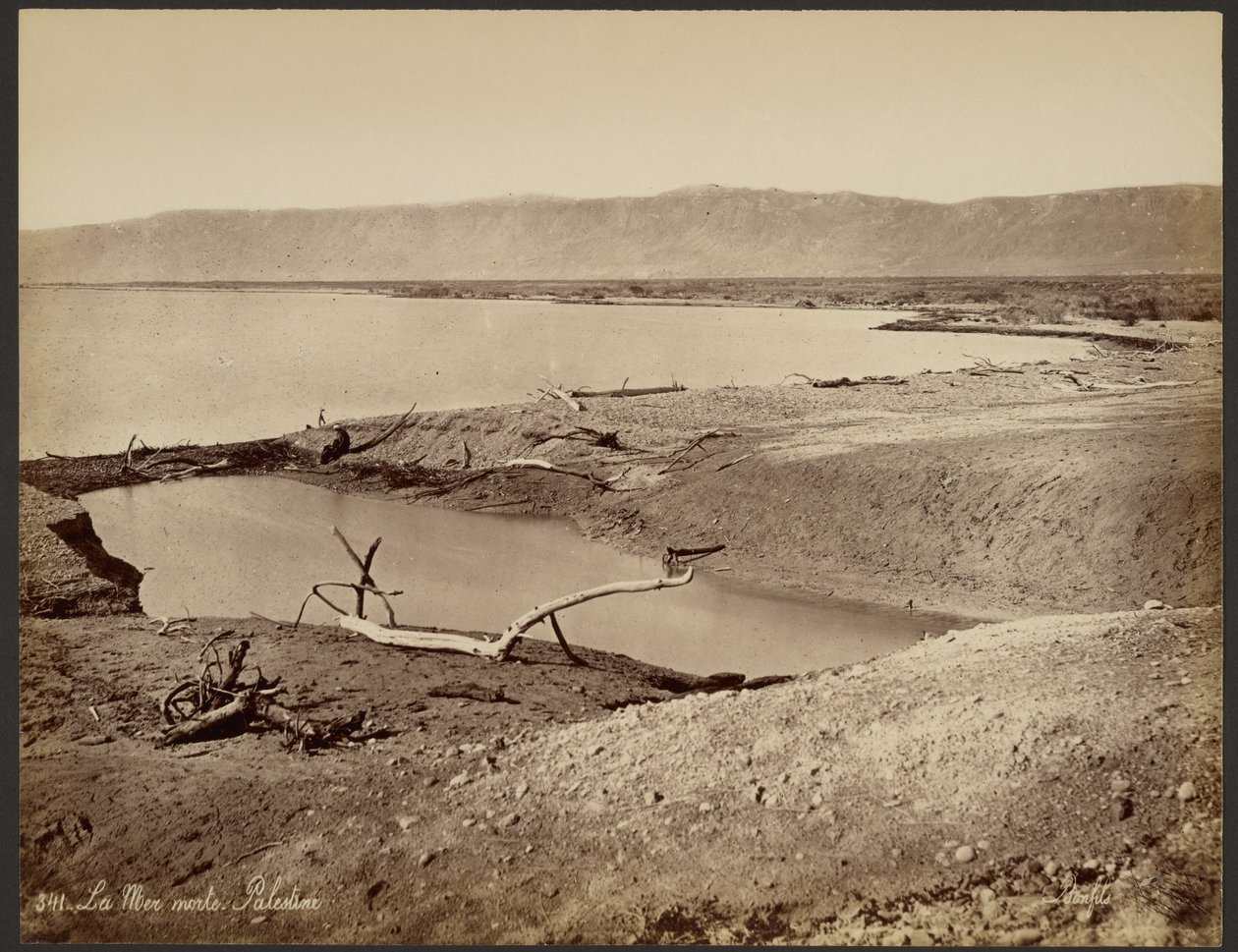 The Dead Sea, Palestine by Félix Bonfils