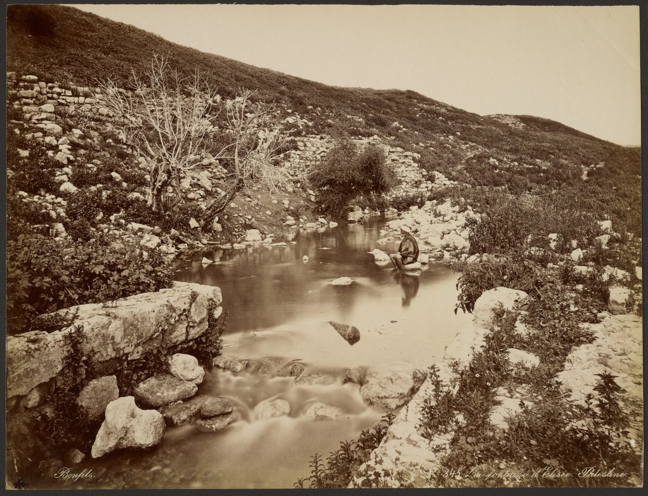 The Fountain of Elisha, Palestine by Félix Bonfils
