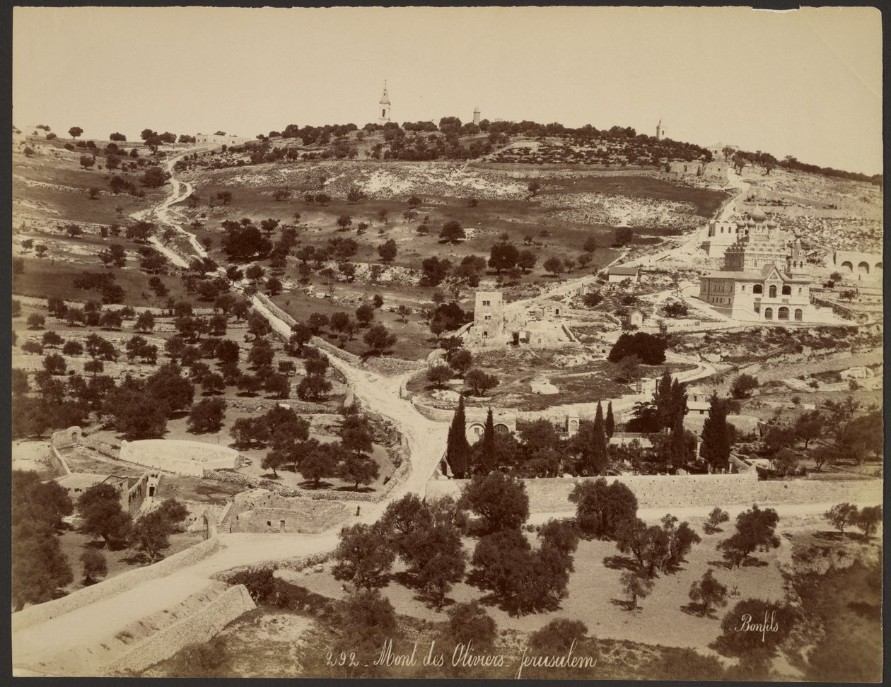 Mount of Olives, Jerusalem by Félix Bonfils