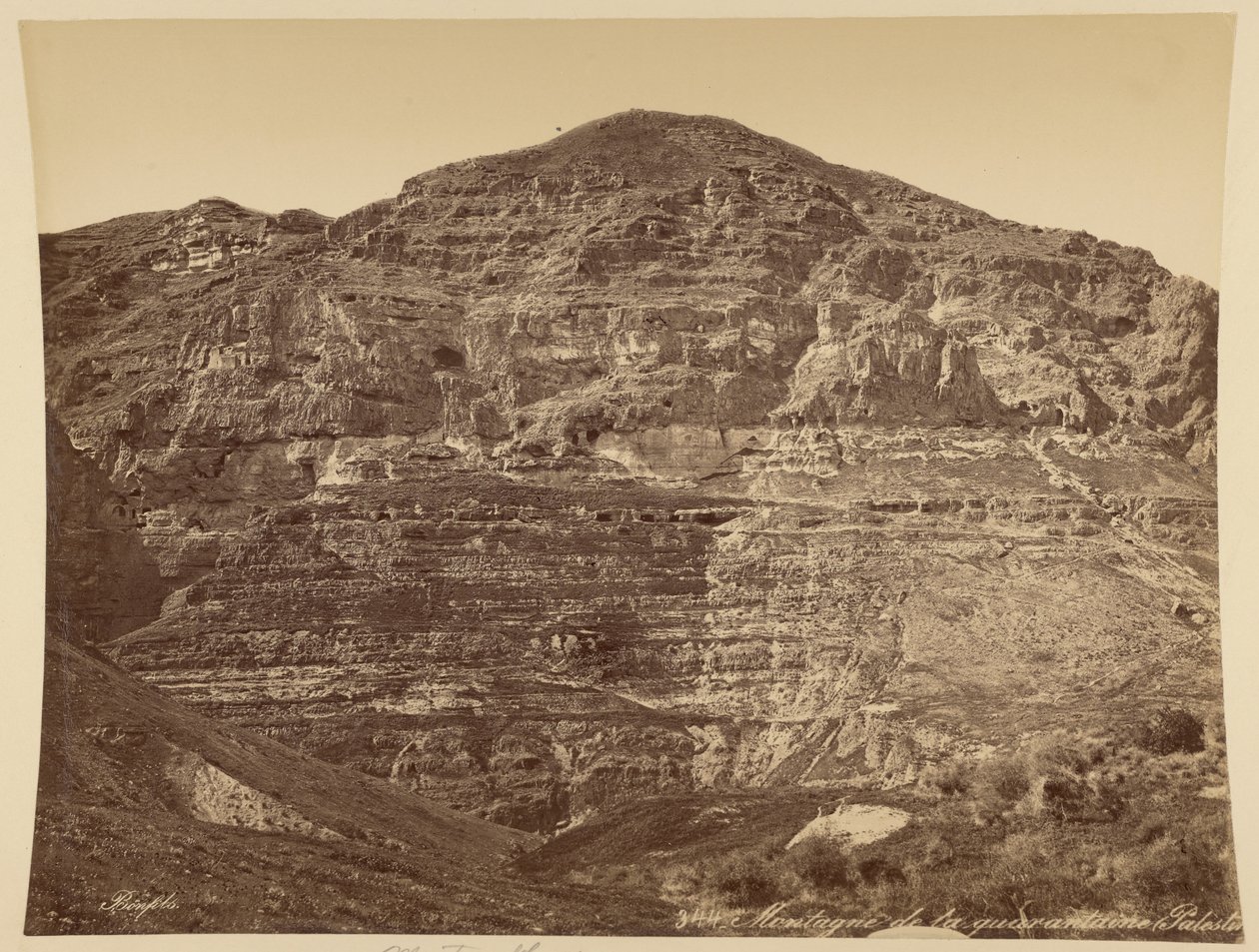 Mount Quarantine, Palestine by Félix Bonfils
