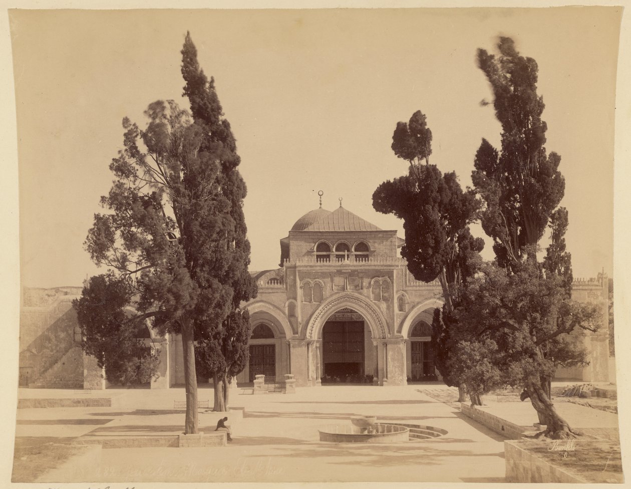Mosque of El-Aksa by Félix Bonfils