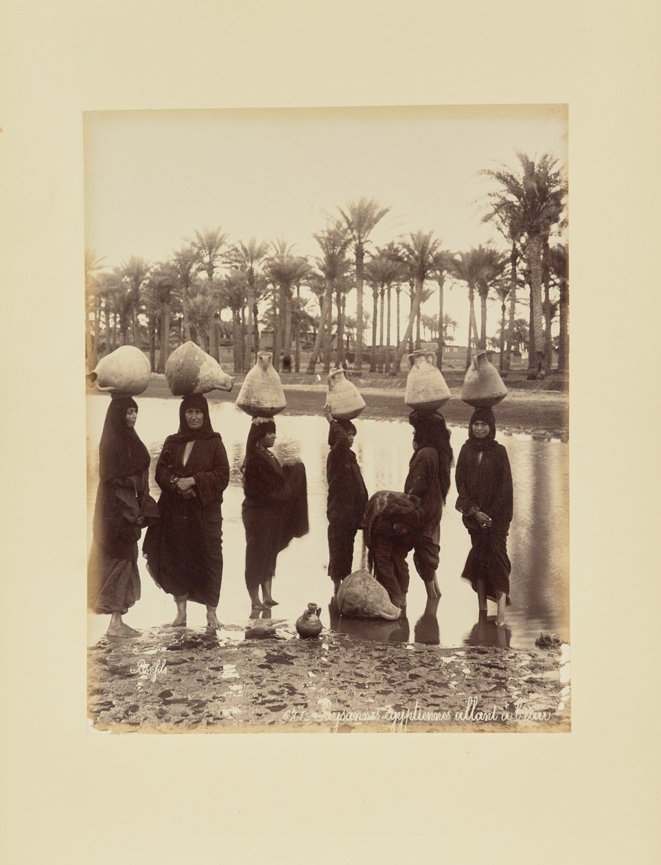 Egyptian Peasant Women [sic] Going for Water by Félix Bonfils