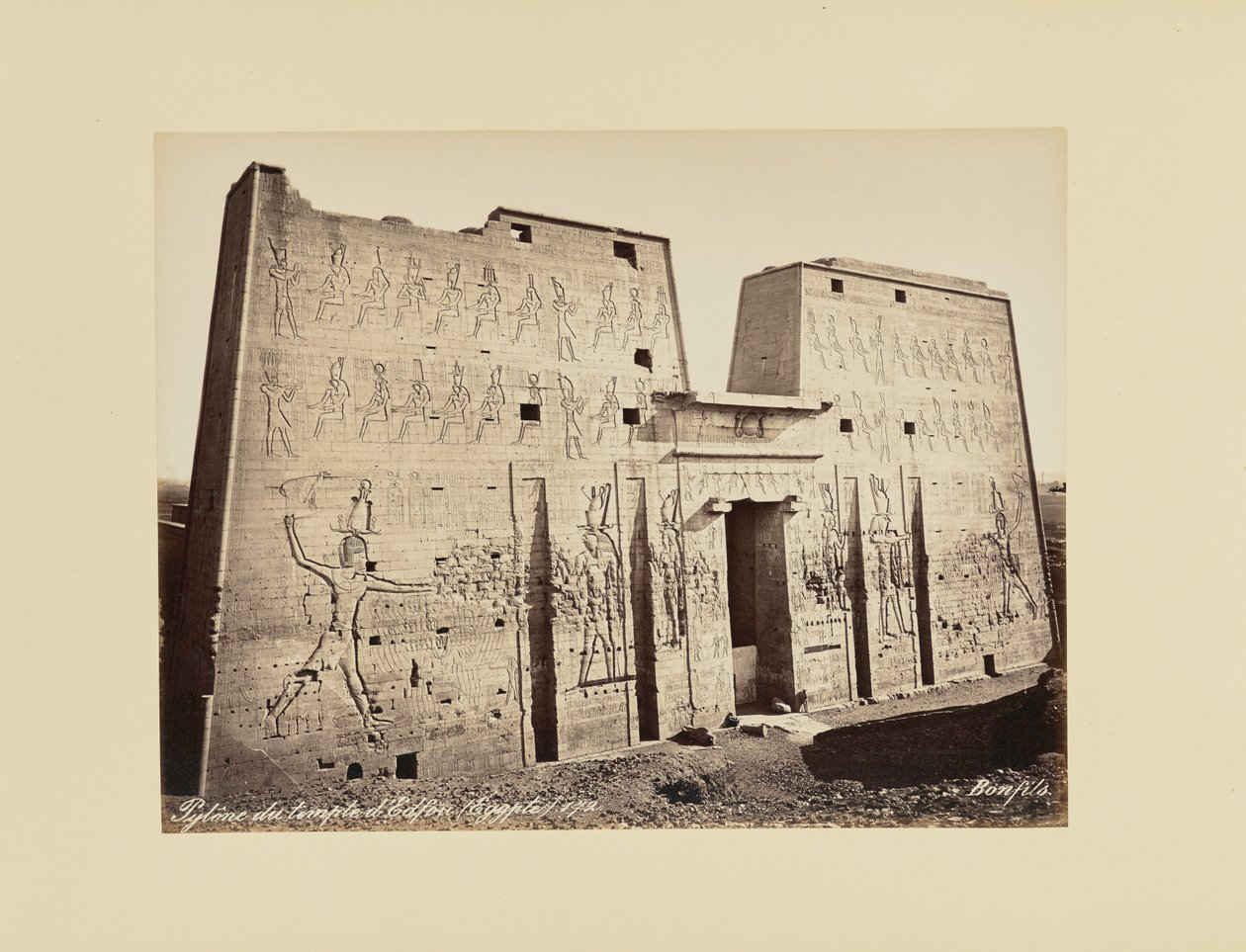 Pylon of the Temple of Edfu (Egypt) by Félix Bonfils
