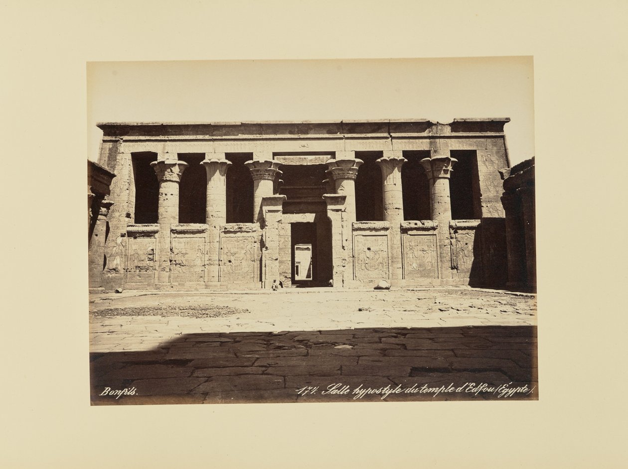 Hypostyle Hall of the Temple of Edfu (Egypt) by Félix Bonfils