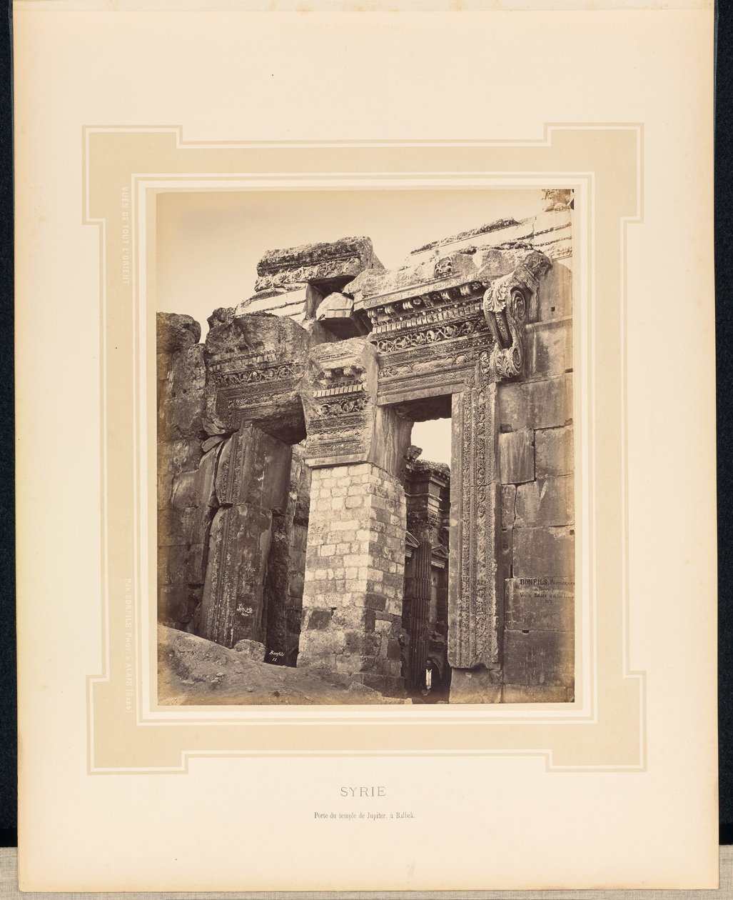 Syria: Gate of the Temple of Jupiter at Baalbek by Félix Bonfils