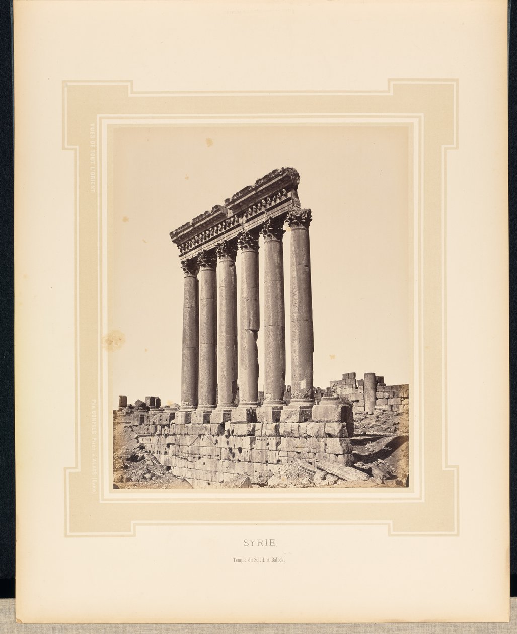 Syria: Temple of the Sun at Baalbek by Félix Bonfils