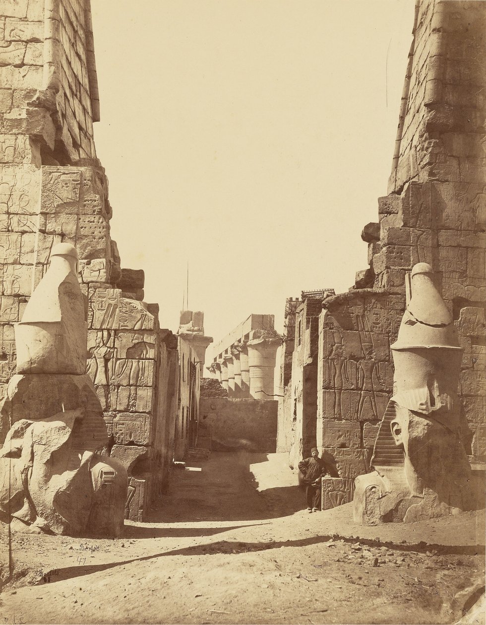 Temple of Luxor, triumphal entrance [Thebes] by Félix Bonfils