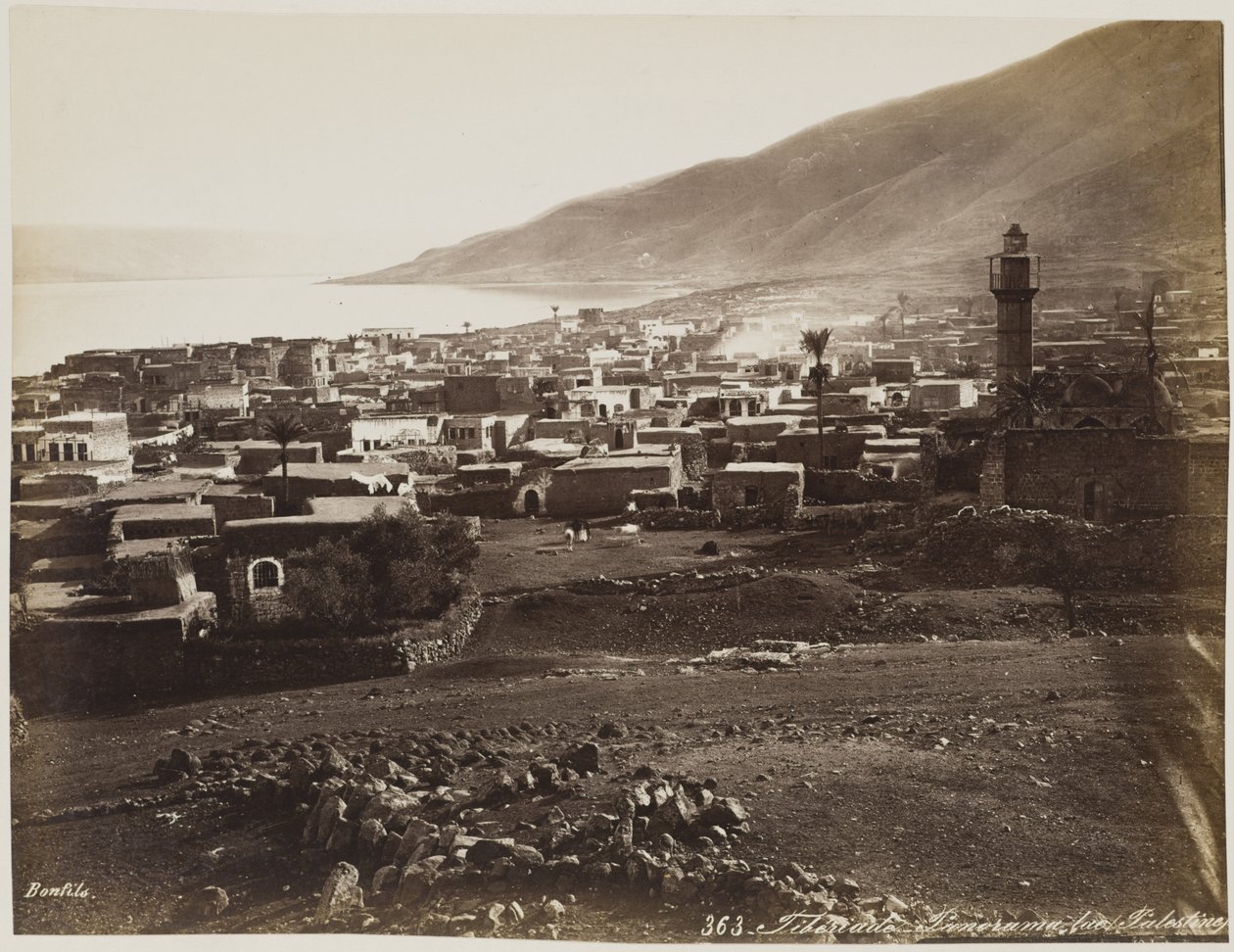 Tiberias, Panorama of Palestine by Félix Bonfils