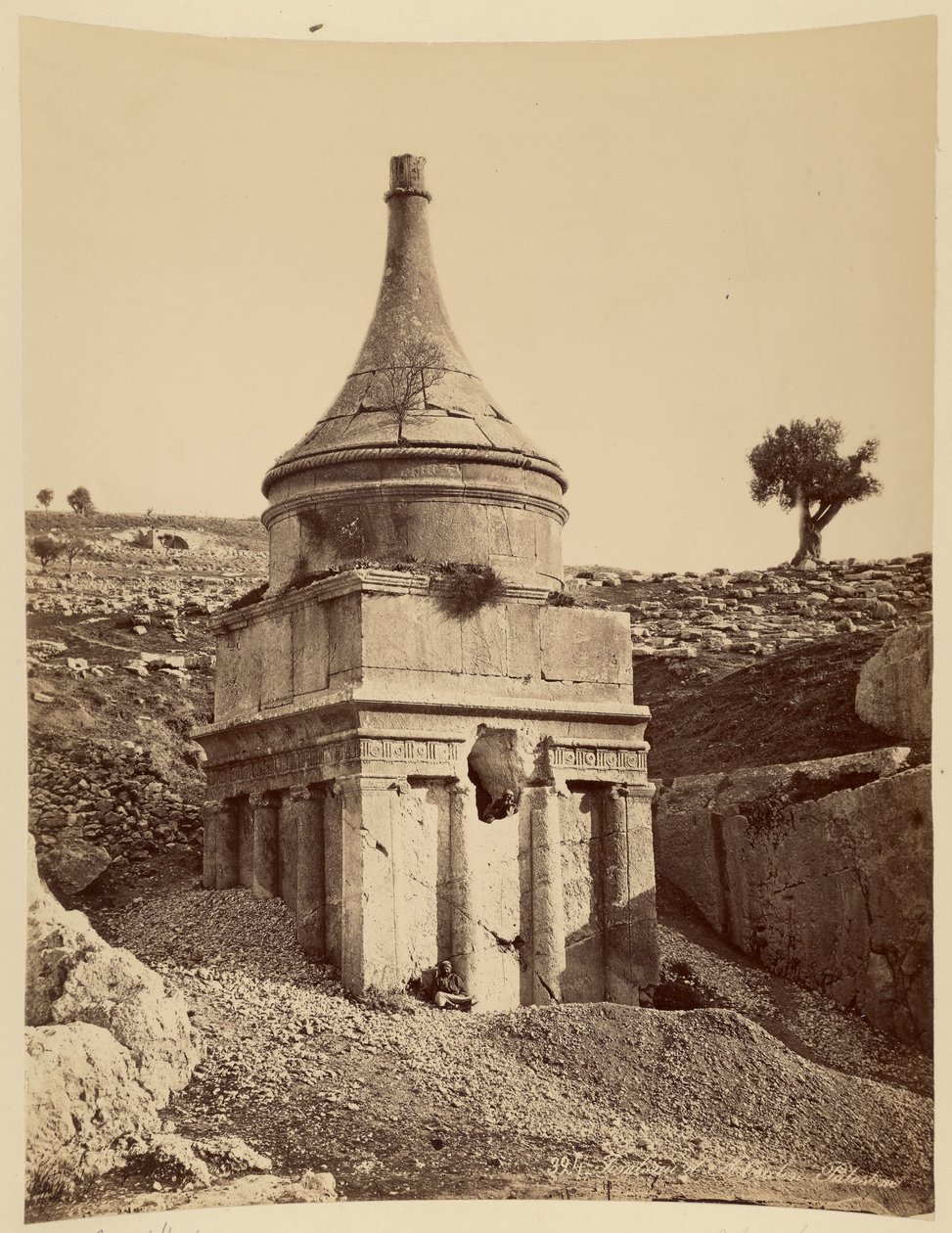 Tomb of Absalom, Palestine by Félix Bonfils